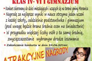 Plakat konkursu stypendialnego dla uczniów