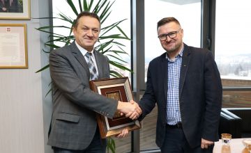 Piotr Michalec z Mirosławem Gębskim