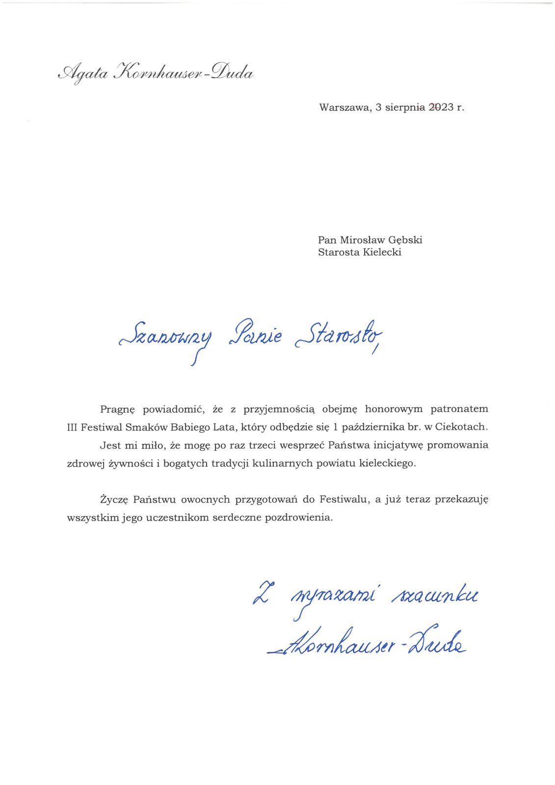 Patronaty honorowe