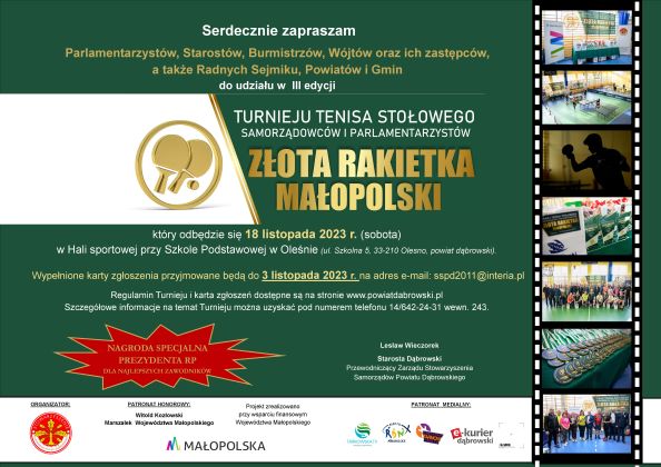 Turniej"Złota Rakietka Małopolski"