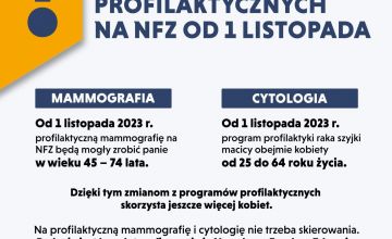 Zmiany w programach profilaktycznych dla kobiet