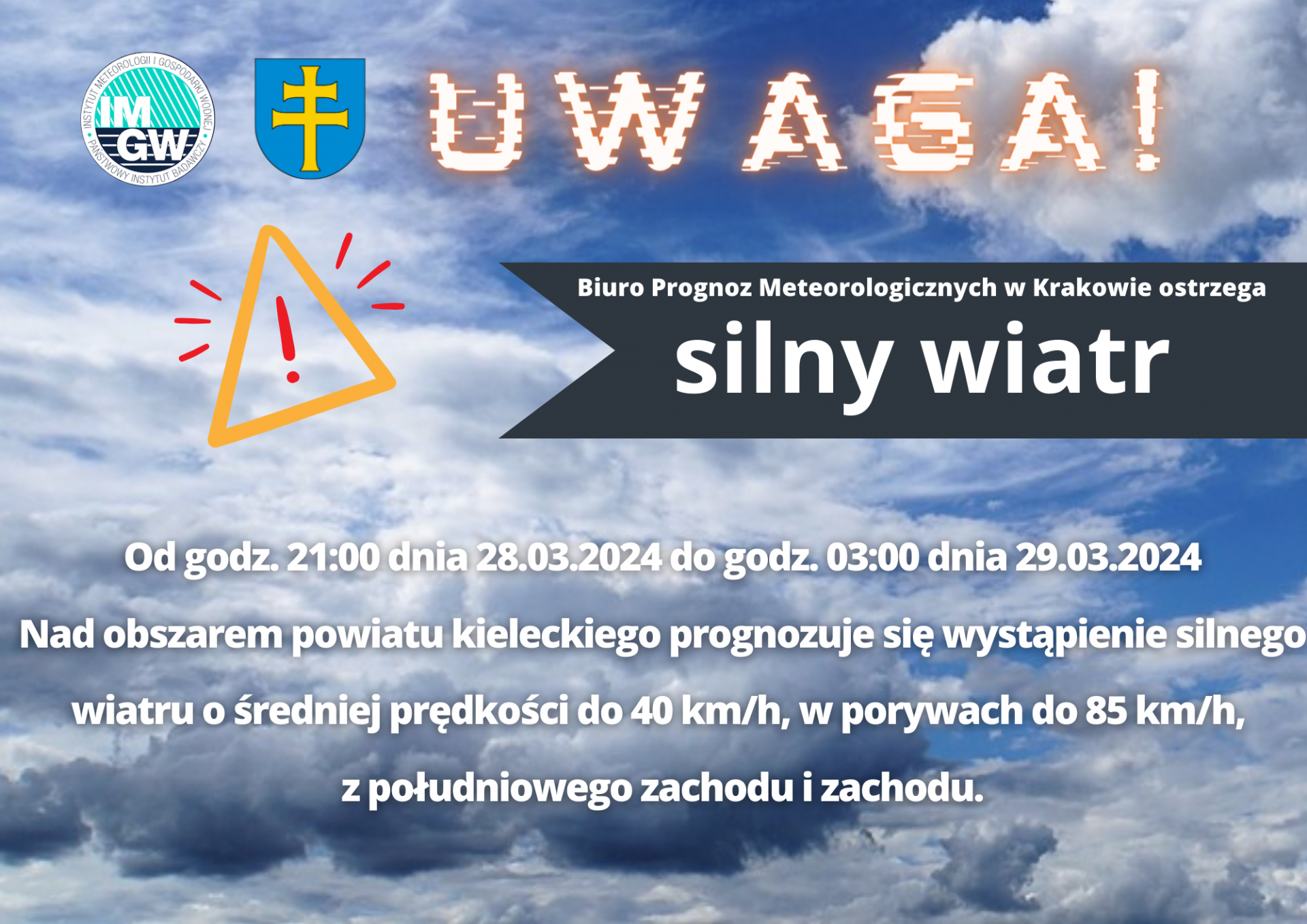 Uwaga -silny wiatr