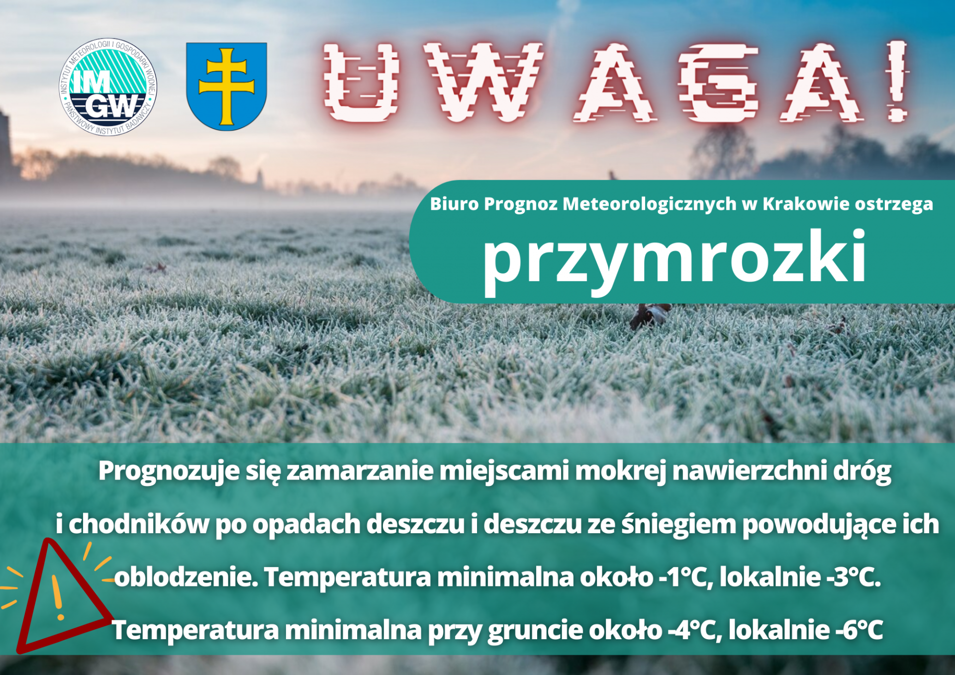 Temperatura miejscami nawet -6°C
