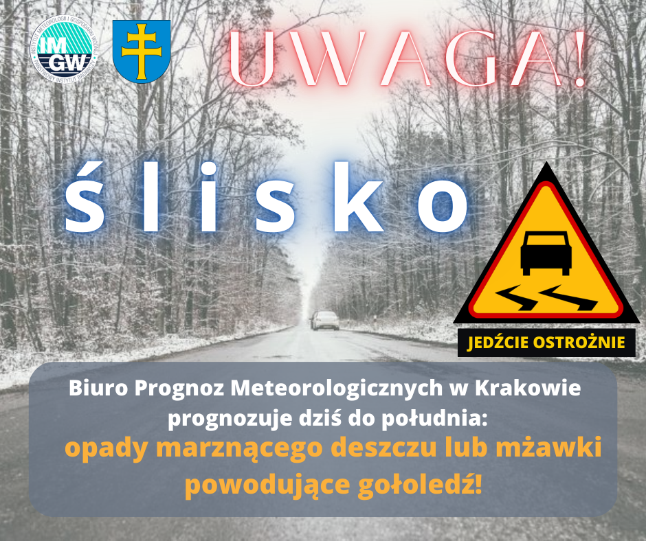 Uwaga na drogach. Dziś może być ślisko
