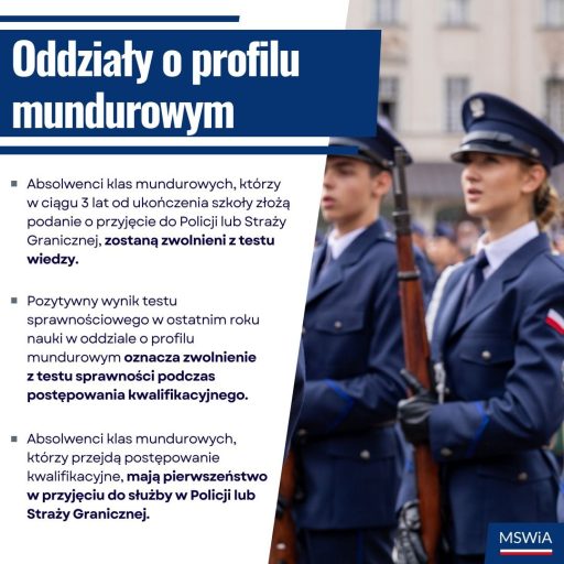 Klasy mundurow w szkołach powiatowych