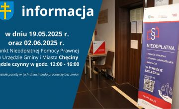 Zmiany w czasie pracy punktu pomocy prawnej w Chęcinach