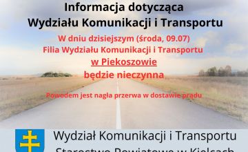 Filia WKiT w Piekoszowie nieczynna