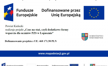 Projekt: Czas na staż, czyli dodatkowe formy wsparcia dla uczniów PZS w Łopusznie