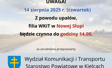 Filia w Nowej Słupi czynna do 14.00