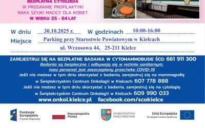 Zapraszamy Panie na bezpłatną mammografię i cytologię 