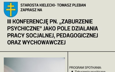 Zaproszenie na konferencję dotyczącą zdrowia psychicznego