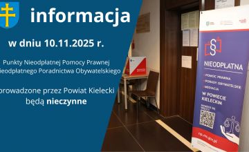 10 listopada punkty nieodpłatnych porad prawnych będą nieczynne