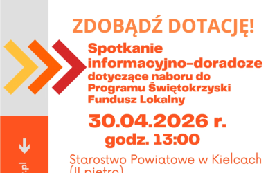 Zapraszamy w czwartek na spotkanie informacyjno‑doradcze dla NGO