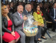 Delegacja Powiatu Kieleckiego na dożynkach w Damnicy (Pow. Słupski)
