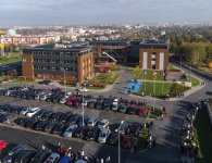 Ćwiczenia przeciwpożarowe w budynku kieleckiego starostwa