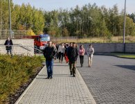 Ćwiczenia przeciwpożarowe w budynku kieleckiego starostwa