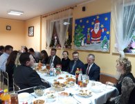 Jan Cedro - Przewodniczący Rady Powiatu podczas wigilijnych spotkań