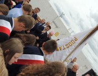 Wmurowanie kamienia węgielnego pod budowę nowej szkoły w Piotrkowicach w gminie Chmielnik.
