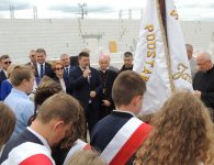 Wmurowanie kamienia węgielnego pod budowę nowej szkoły w Piotrkowicach w gminie Chmielnik.