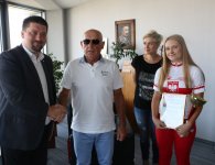 Wizyta Mistrzyni Roksany Barchan w kieleckim starostwie 