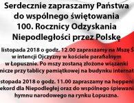Uroczystości 100-lecia Niepodległości w gminach powiatu kieleckiego