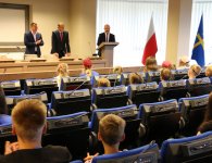 Uczniowie ze szkoły w Mościszkach w Starostwie