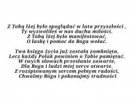 Konkurs wiedzy o Janie Pawle II - wiersze do lat 12