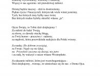 Konkurs wiedzy o Janie Pawle II - wiersze do lat 12