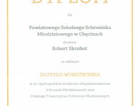 Złote Wyróżnienie dla Schroniska w Chęcinach