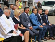 Podpisanie aktu erekcyjnego i wmurowanie kamienia węgielnego pod budowę żłobka w gminie Miedziana Góra.
