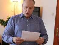 Sołtys Paweł Sadrak w rodzinnym domu i burmistrzem Nowej Słupi Andrzejem Gąsiorem 