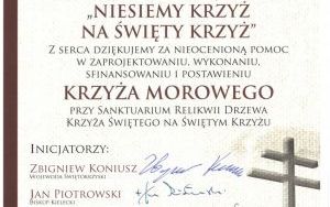 Krzyż morowy stanął na Świętym Krzyż
