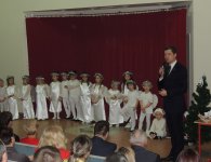 Starosta kielecki Michał Godowski oraz wiecestarosta Zenon Janus uczestniczyli w spotkaniach wigilijnych w Daleszycach i Sitkówce Nowinach.