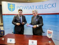 Podpisanie listu intencyjnego pomiędzy powiatem kieleckim a powiatem słupskim