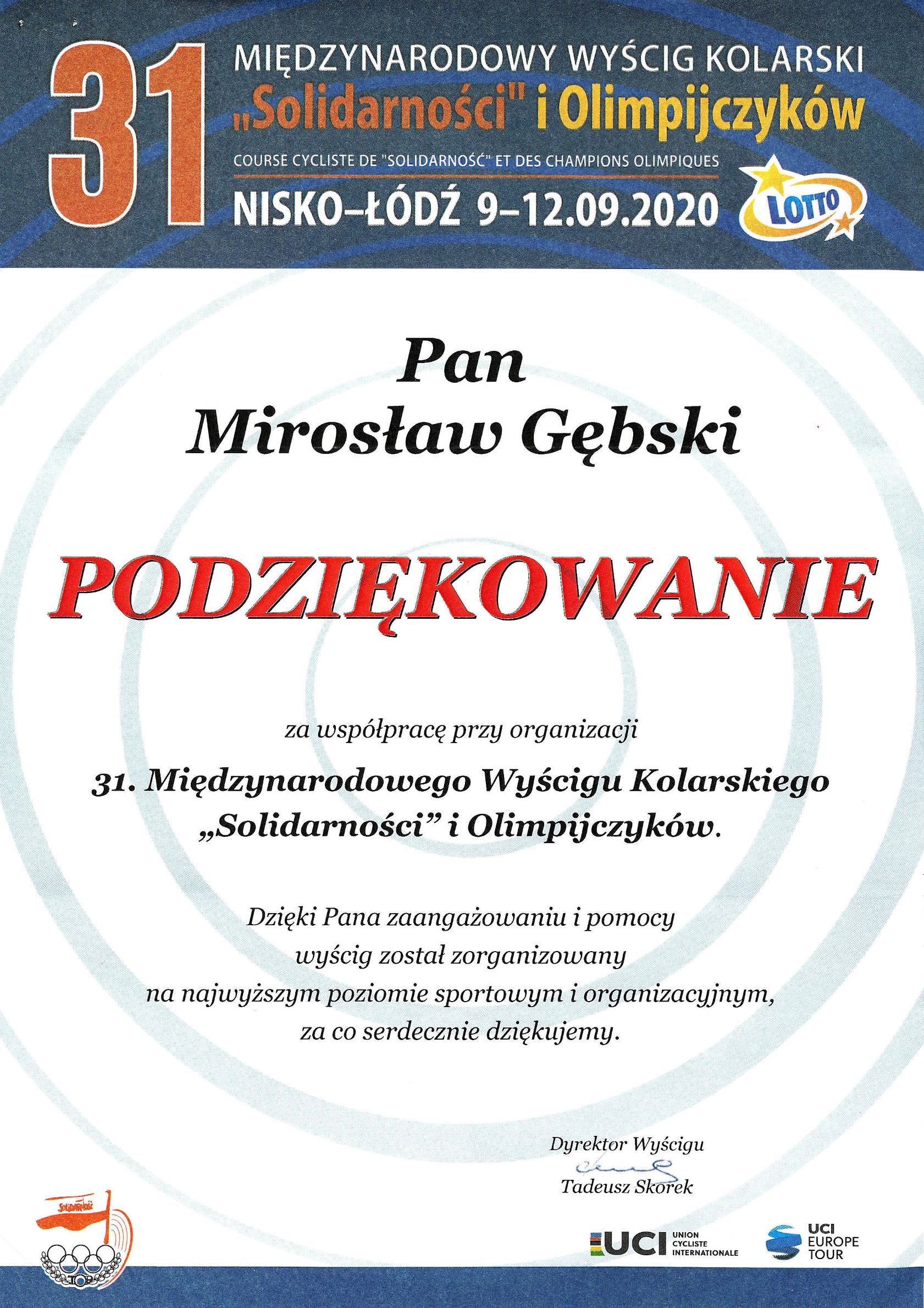 Skan podziękowań 